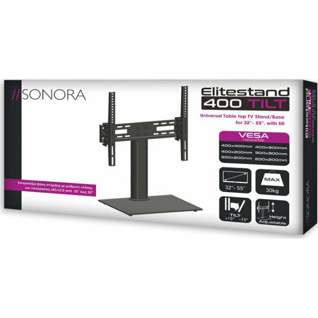 Επιτραπέζια βάση στήριξης SONORA EliteStand 400 Tilt με ρύθμιση κλίσης για τηλεοράσεις 32" - 55''