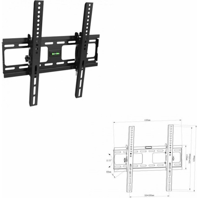 Bracket LCD 4040 Βάση Τηλεόρασης Τοίχου έως 42" και 45kg