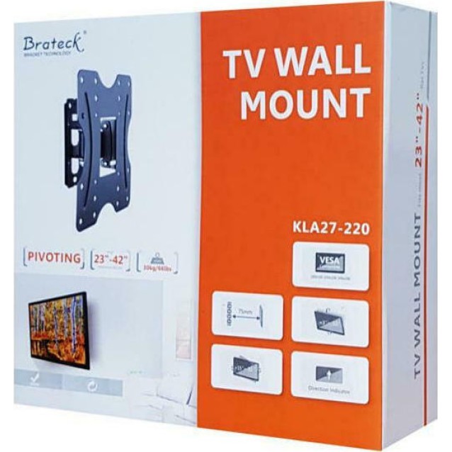BRATECK επιτοίχια βάση τηλεόρασης KLA27-220, 23-42", έως 30kg, full motion