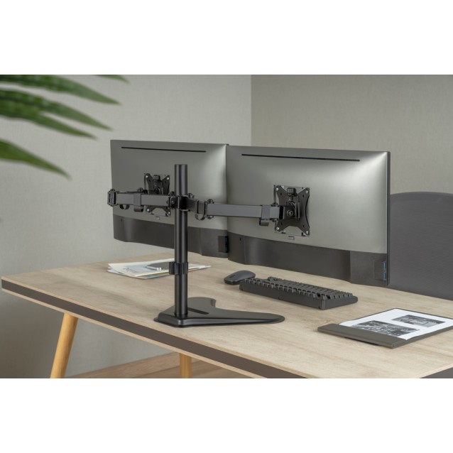 BRATECK βάση γραφείου για 2x οθόνες LDT66-T024, 17-32", έως 9kg