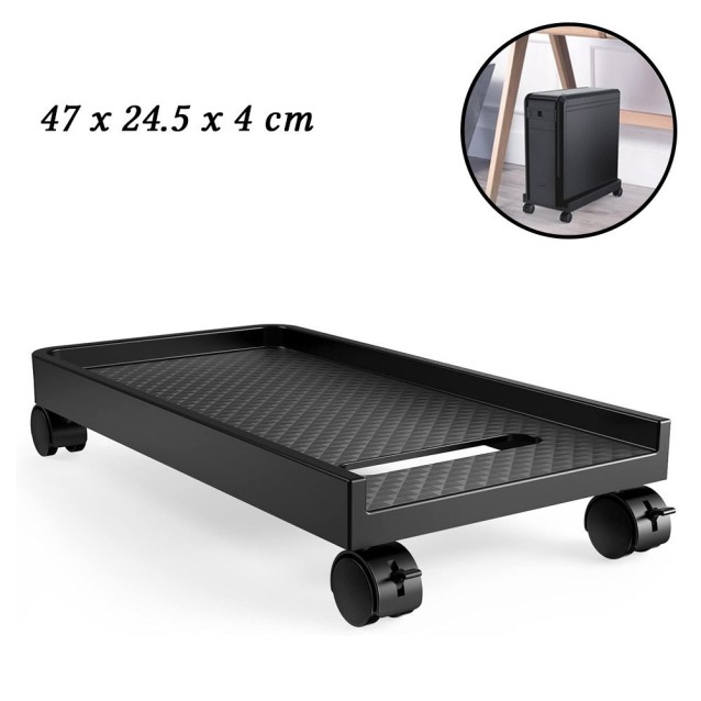 ORICO βάση PC CPB2 με ροδάκια, 45.5x22cm, πλαστική, μαύρη