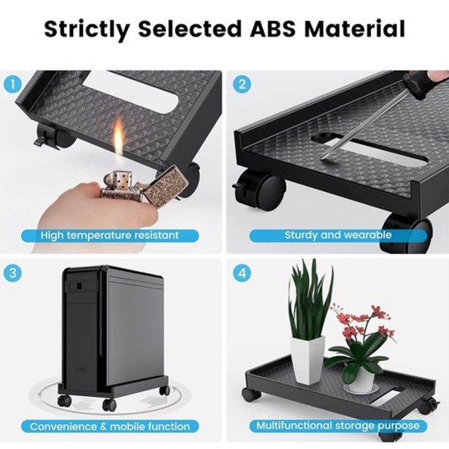 ORICO βάση PC CPB2 με ροδάκια, 45.5x22cm, πλαστική, μαύρη