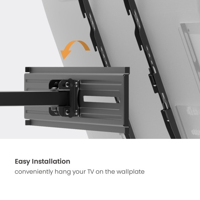 POWERTECH επιτοίχια βάση PT-1389 για τηλεόραση 37-80", full motion, 40kg