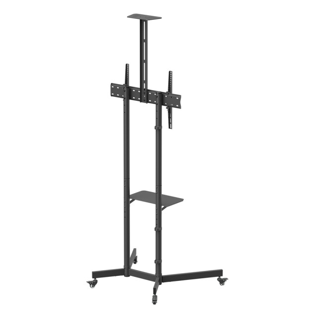 BRATECK βάση τηλεόρασης δαπέδου T1042T, 37-70", έως 45kg, με ράφια & ροδάκια
