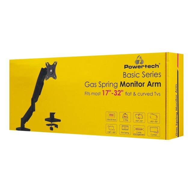 POWERTECH βάση γραφείου οθόνης PT-1424, 17-32", έως 9kg