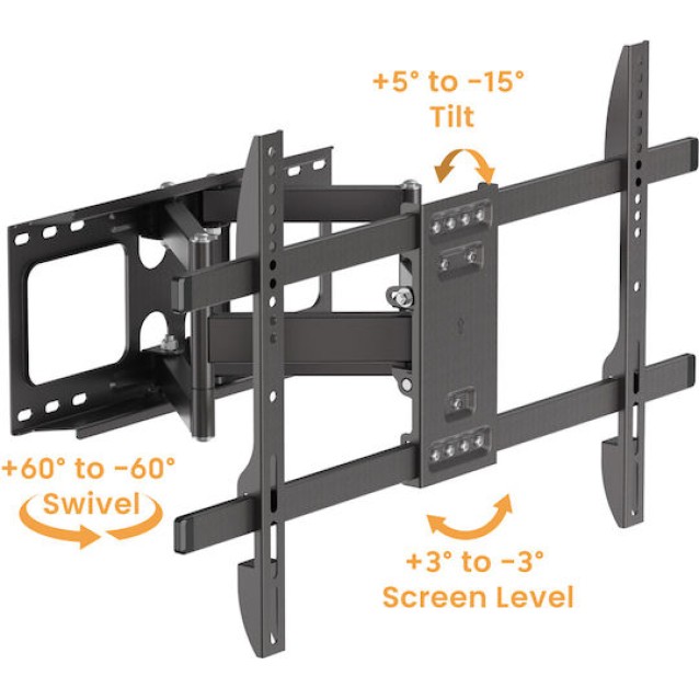 BRATECK επιτοίχια βάση τηλεόρασης LPA69-466W, 37-86", έως 60kg, full motion, weatherproof
