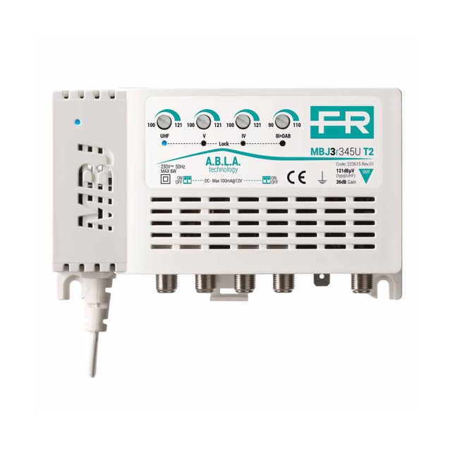 Ενισχυτής Κεντρικός FRACARRO MBJ3r3UUT2 223616 με Φίλτρο 5G 2UHF 32db-120dB Ενισχυτής Κεντρικός FRACARRO MBJ3r3UUT2 223616 με Φίλτρο 5G 2UHF 32db-120dB