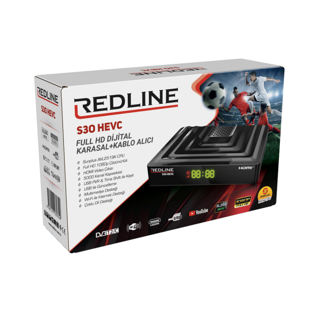 Επίγειος Δέκτης REDLINE S30 DVB-T2/C H265