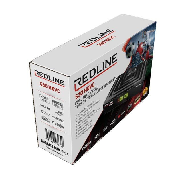 Επίγειος Δέκτης REDLINE S30 DVB-T2/C H265