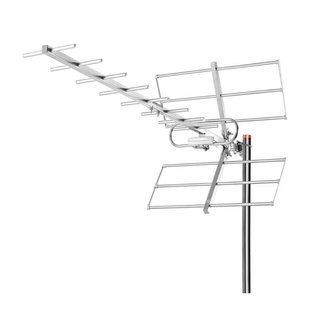 Κεραία YAGI V-TECH Z210L 5G λευκή για την επίγεια ψηφιακή λήψη 470-862MHz 75Ω 22dB με ANTI-GSM φίλτρο