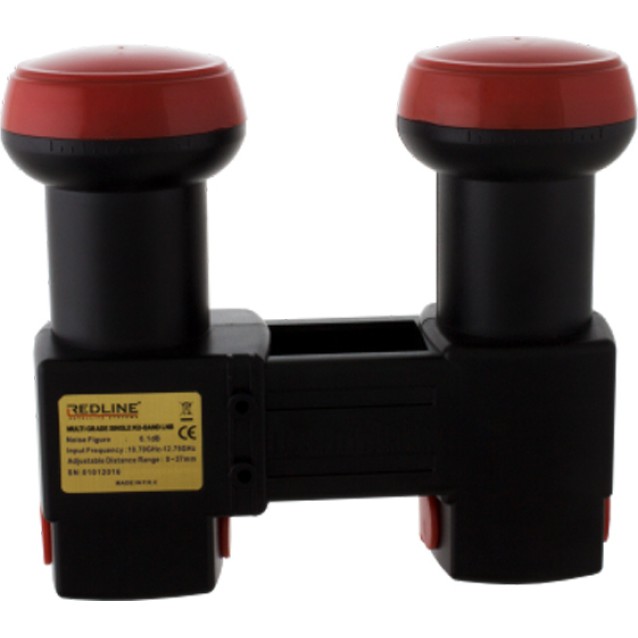 MULTIDEGREE 1+1 LNB REDLINE χαμηλoύ επιπέδου θορύβου 0.1dB με ενσωματωμένη ρυθμιζόμενη βάση | AS-35.25.001