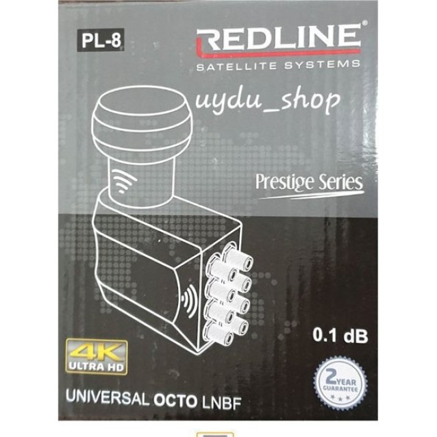 LNB οκταπλό REDLINE OCTO χαμηλού θορύβου 0.1dB για ταυτόχρονη παροχή σήματος σε έως και 8 χρήστες | AS-35.25.002