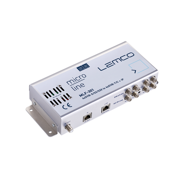 Headend LEMCO MLF-301,4×DVB-S/S2/S2X σε 4×DVB-T/C + IP