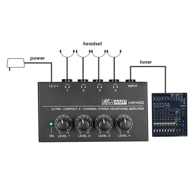 HA400 ΕΝΙΣΧΥΤΗΣ ΑΚΟΥΣΤΙΚΩΝ4 ΚΑΝΑΛΙΩΝ