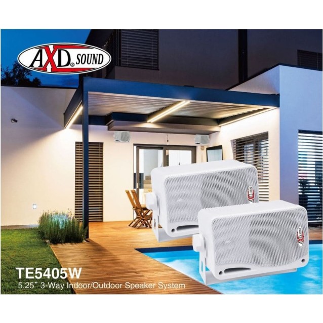 TE5405W  Παθητικό ζεύγος ηχείων 5.25" / 3-Δρόμων 160W max, για εγκαταστάσεις εσωτερικών και εξωτερικών χώρων
