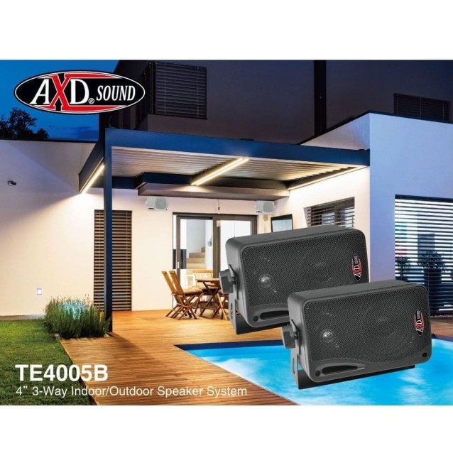 AXD Sound TE4005B Παθητικό Ζεύγος Ηχείων 4" / 3-Δρόμων 120W Max, Για Εγκαταστάσεις Εσωτερικών Και Εξωτερικών Χώρων