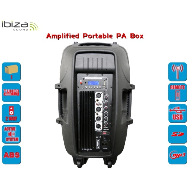 WIFI12A Ενεργό ηχείο PA με USB/SD, FM, BLUETOOTH & WIFI 12"-30cm