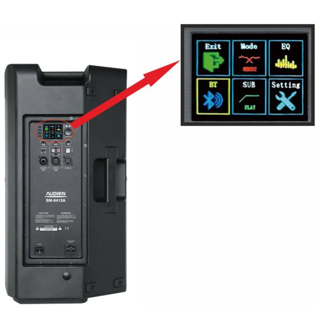 SM-6412Α Ενεργό ηχείο 12" με ψηφιακό EQUALIZER