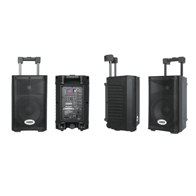 SM-6208Α Επαναφορτιζόμενο ενεργό ηχείο 8" με 2 ασύρματα μικρόφωνα