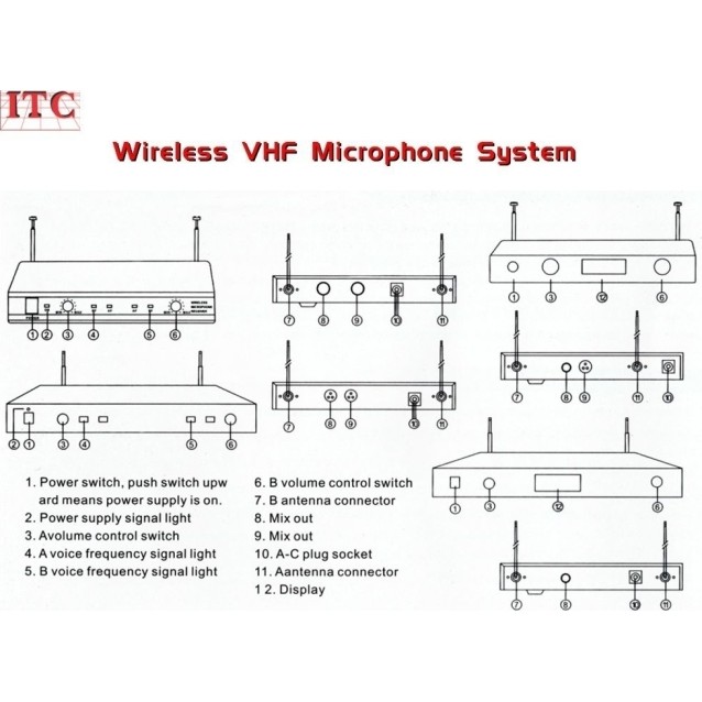 XS-CS-6 ΑΣΥΡΜΑΤΟ ΜΙΚΡΟΦΩΝΟ VHF