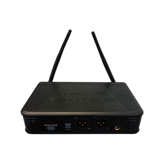 Audien JRU-521LD-B Σετ 2 Ασύρματα Δυναμικά Μικρόφωνα Χειρός UHF, Με Τροφοδοσία Δέκτη 5V Micro USB