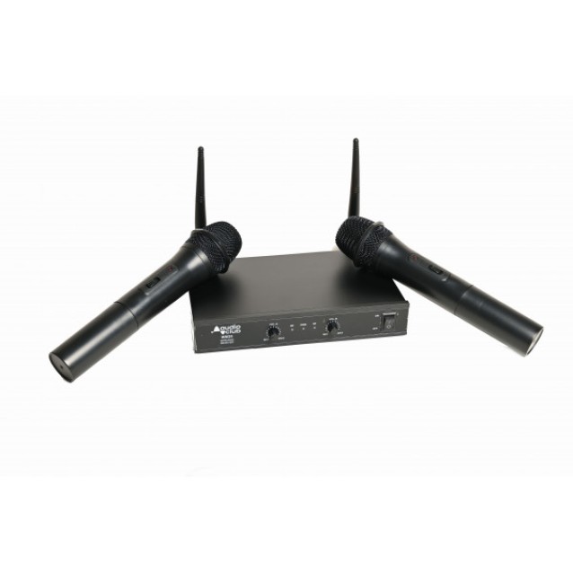 WM20 Dual Wireless UHF Microphone System by Audio Club.