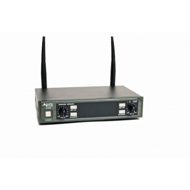 X302 Διπλό επαγγελματικό Μικρόφωνο UHF PLL.