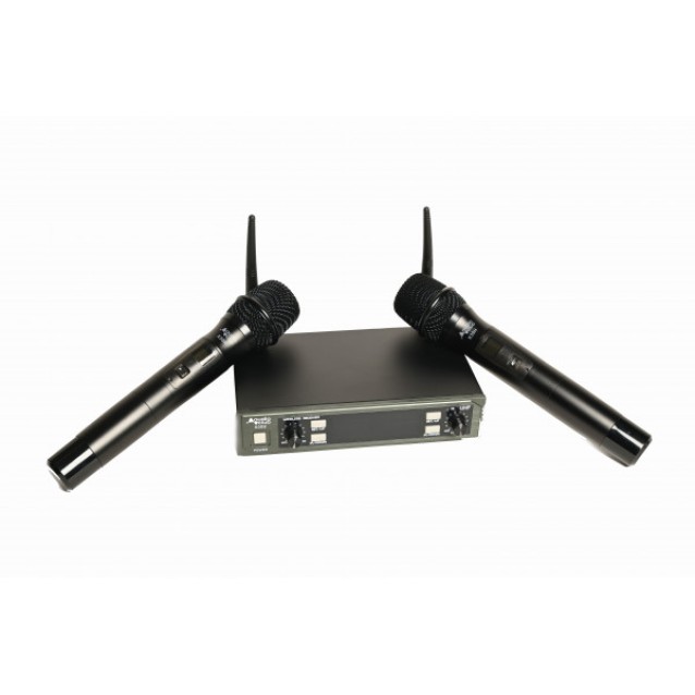 X302 Διπλό επαγγελματικό Μικρόφωνο UHF PLL.