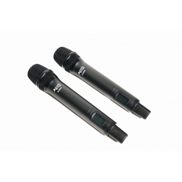 X402 Διπλό Επαγγελματικό  ασύρματο μικρόφωνο UHF-PLL με Rack.