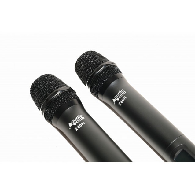 X402 Διπλό Επαγγελματικό  ασύρματο μικρόφωνο UHF-PLL με Rack.