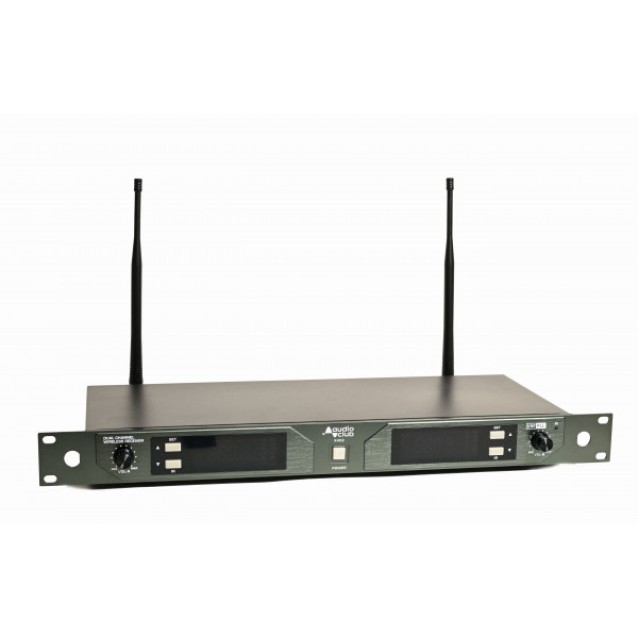 X402 Διπλό Επαγγελματικό  ασύρματο μικρόφωνο UHF-PLL με Rack.