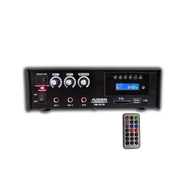 SM-201B ΜΙΚΡΟΦΩΝΙΚΟΣ ΕΝΙΣΧΥΤΗΣ 12V & 220V