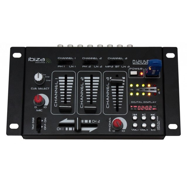 DJ-21USB BT ΜΙΚΤΗΣ DJ, Μίκτης 7 εισόδων / 4 καναλιών με USB και BLUETOOTH