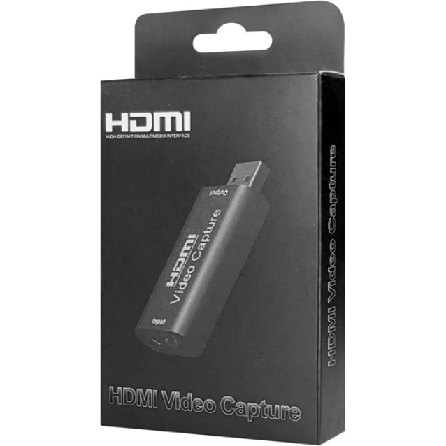 POWERTECH video capture PTH-047, HDMI/USB σύνδεση, 4K/60Hz, μαύρο
