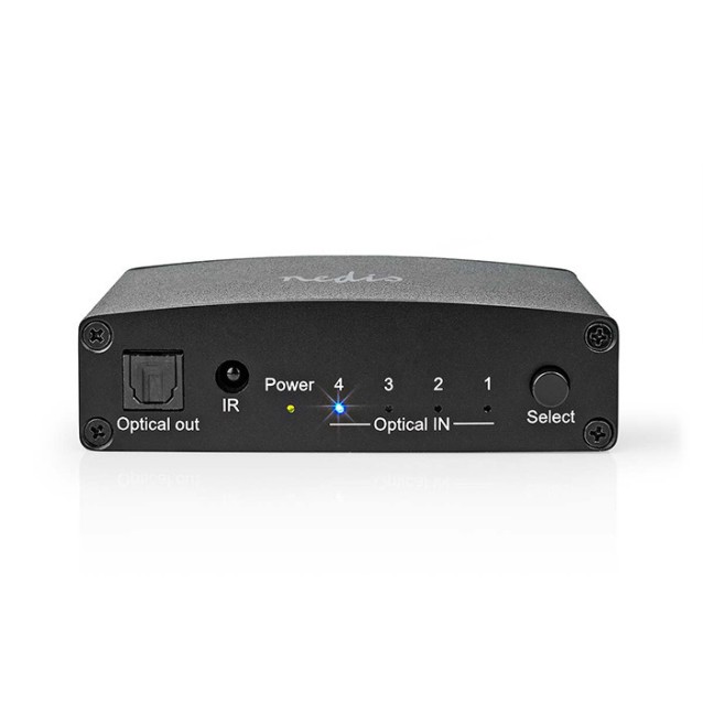 NEDIS ASWI2514BK/Switch 4 εισόδων TosLink σε μια έξοδο TosLink