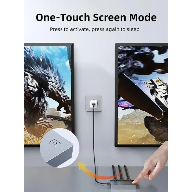 CABLETIME HDMI splitter CT-HSP4K2-AG, 1 σε 2, 4K/60Hz, uni-directional, γκρι