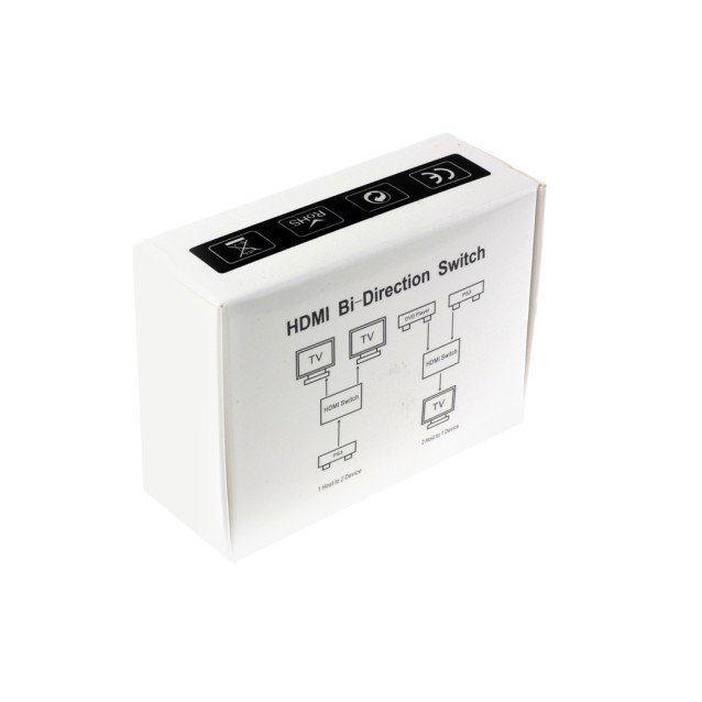 POWERTECH HDMI Bi-Direction switch 2 σε 1, 4K x 2K & 3D, μαύρο