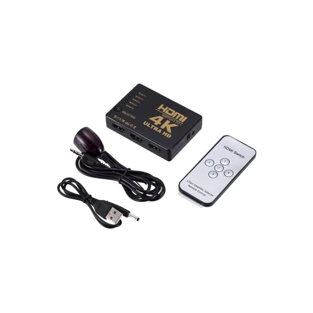 POWERTECH HDMI Amplifier Switch 5 in 1 PTH-052, 4K, 3D, Remote Control