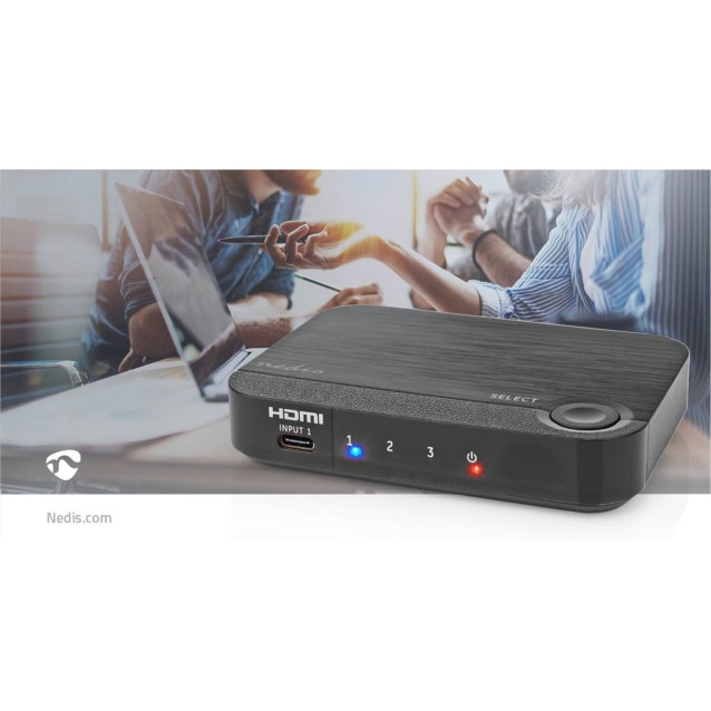 Μετατροπέας / Switch USB-C και 2x HDMI σε HDMI.