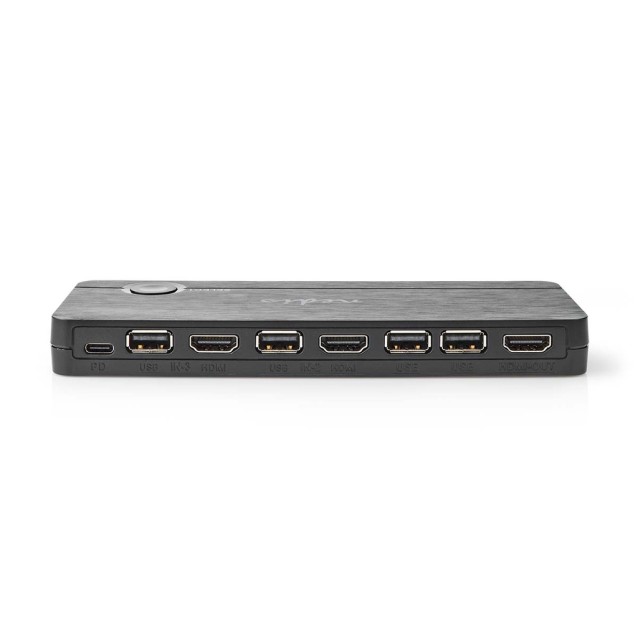 Μετατροπέας / Switch από 2x HDMI + 1x USB-C θηλ. + 2x USB- A θηλ σε 1x HDMI + 2x USB- A θηλ.