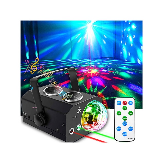 TC-7007PRO Φωτορυθμικό LASER / RGB ΜΕ ΗΧΕΙΟ
