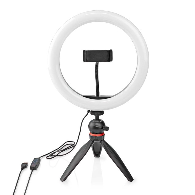 Ring Light 10" (26 cm) με 120 λάμπες LED και τρίποδο στήριξης.