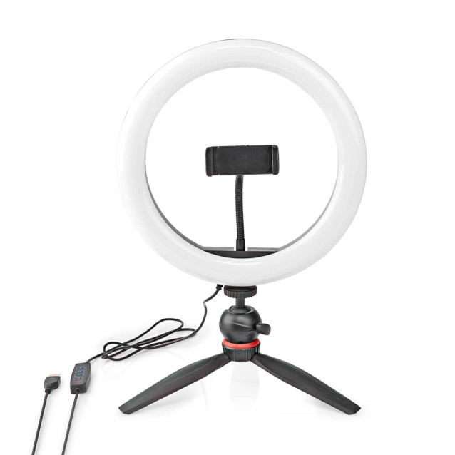 Ring Light 10" (26 cm) με 120 λάμπες LED και τρίποδο στήριξης.