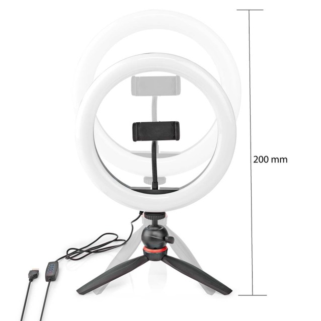 Ring Light 10" (26 cm) με 120 λάμπες LED και τρίποδο στήριξης.