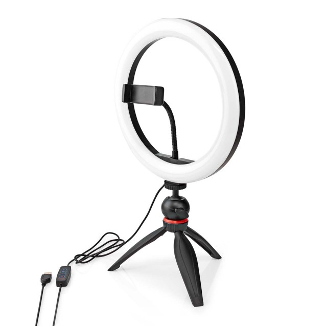 Ring Light 10" (26 cm) με 120 λάμπες LED και τρίποδο στήριξης.