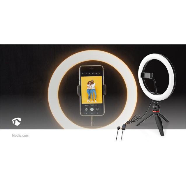 Ring Light 10" (26 cm) με 120 λάμπες LED και τρίποδο στήριξης.