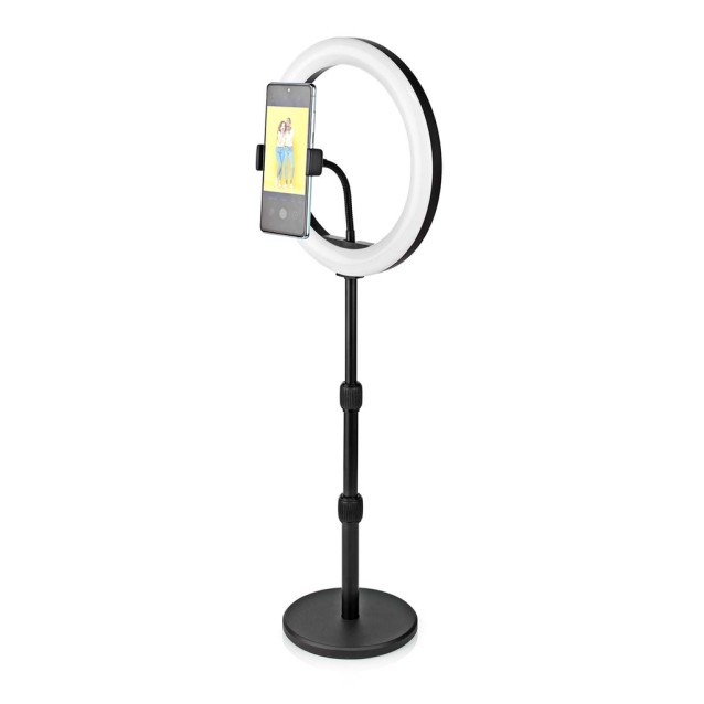Ring Light 10" (26 cm) με 120 λάμπες LED και επιτραπέζια βάση στήριξης.