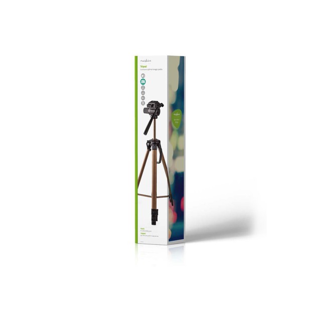 Τρίποδο αλουμινίου με max ύψος 161 cm για φωτογραφικές μηχανές και βιντεοκάμερες.