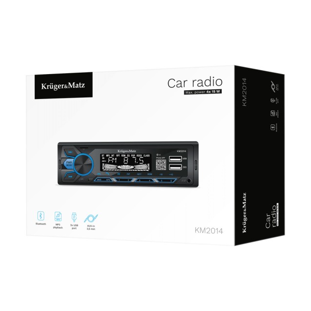 Ραδιόφωνο αυτοκινήτου 1DIN Kruger&Matz KM2014 (Bluetooth/USB/AUX)