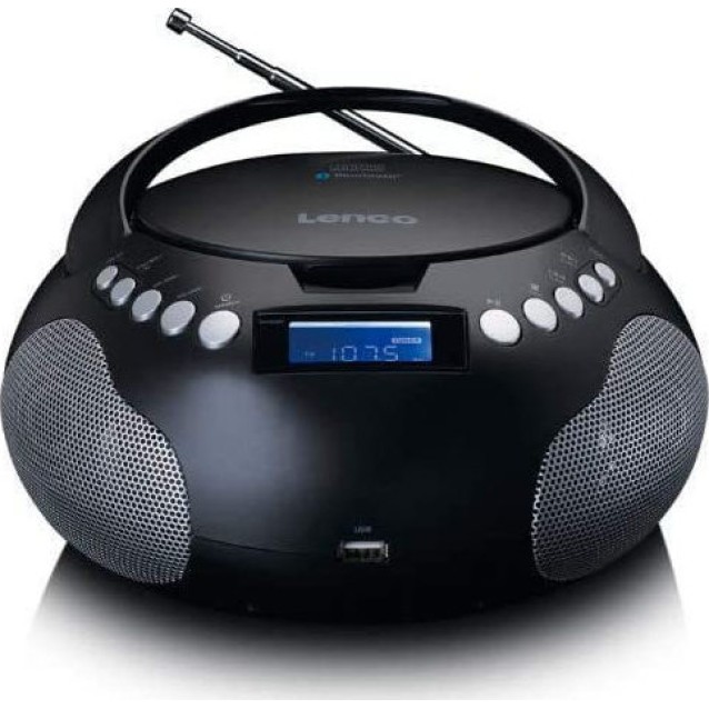 LENCO SCD-331BK Φορητό ραδιόφωνο με CD / USB / MP3 / Aux / Bluetooth και οθόνη LCD